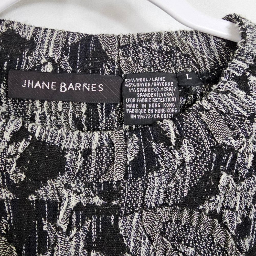 Jhane Barnes Wool Blend Sweater in Black and Gray - Size L - Picture 2 of 8